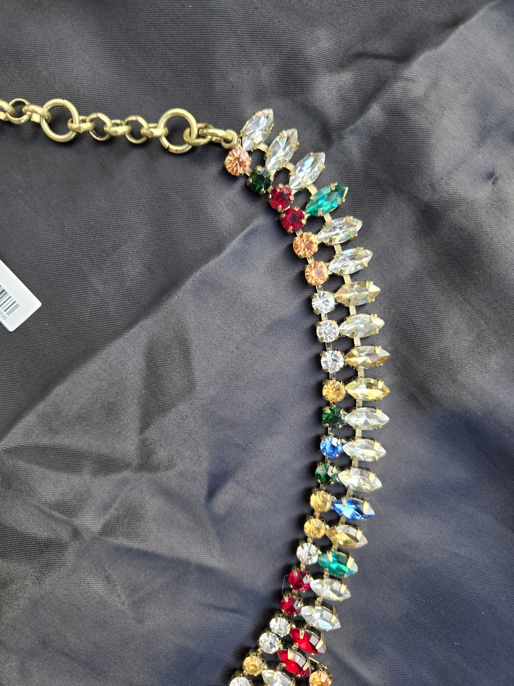 Banana Republic Goldtone Multi-color Fringe Statement Bib Necklace - NWT! - Picture 7 of 11